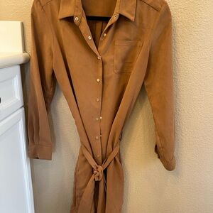 Diane von Furstenberg Rust Suede-Look Coat